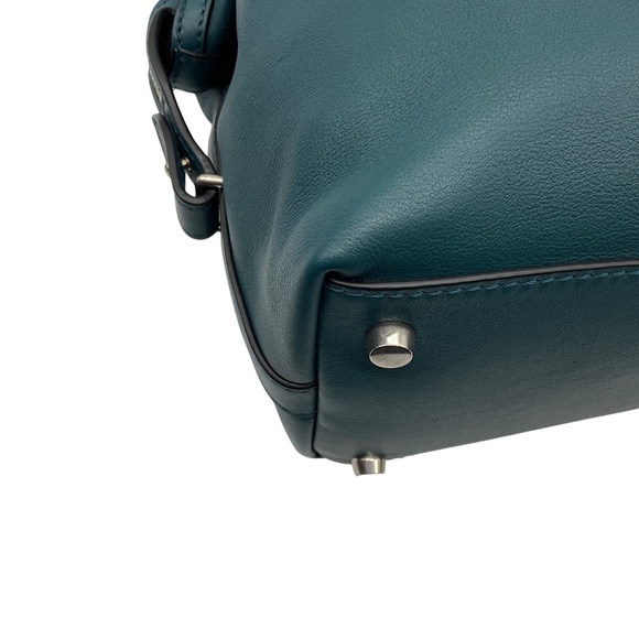 METIER LOST AT SEA TEAL BLUE VERITE CITY SMALL HANDMADE ITALIAN CALFSKIN LEATHER - Picture 9 of 14